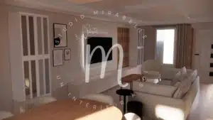 projet d'agencement d'un salon a miramas 3D